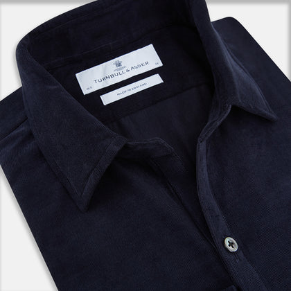 Navy Corduroy Windsor Shirt Image 1