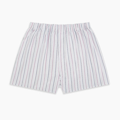 Purple Multi-Stripe Godfrey Boxer Shorts Image 2