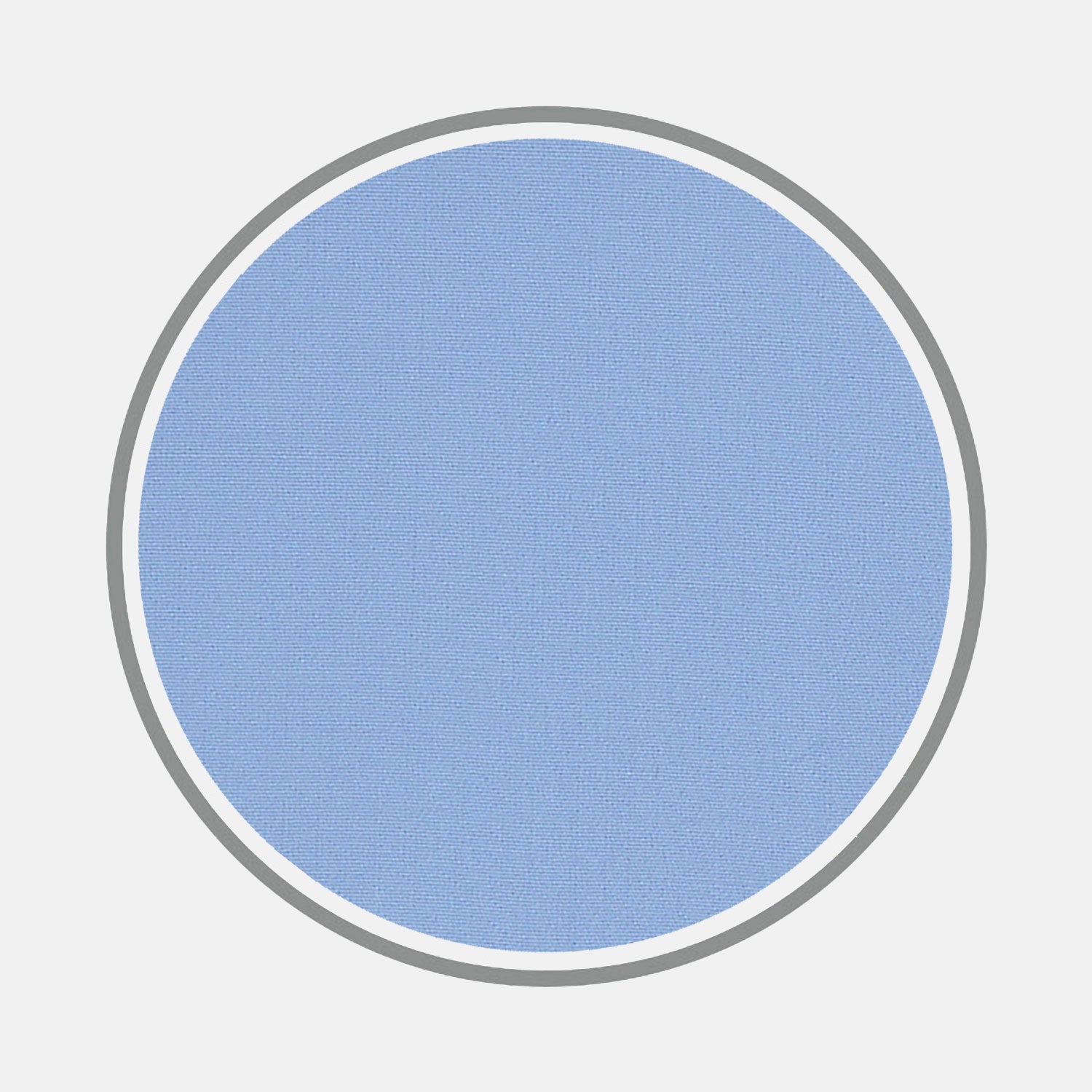 View 1 of product A solid light blue circle, inspired by Turnbull & Asser's Blue Sea Island Quality Cotton Fabric, is centered on white with a thin white border and thick gray outer ring, showcasing the fabric’s subtle texture.