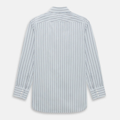NAVY AND LIGHT BLUE MULTI TRACK STRIPE WESTMINSTER SHIRT Image 2