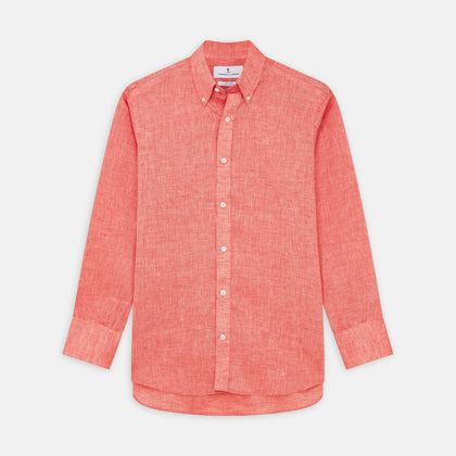 Pink Plain Linen Fabric Image 1