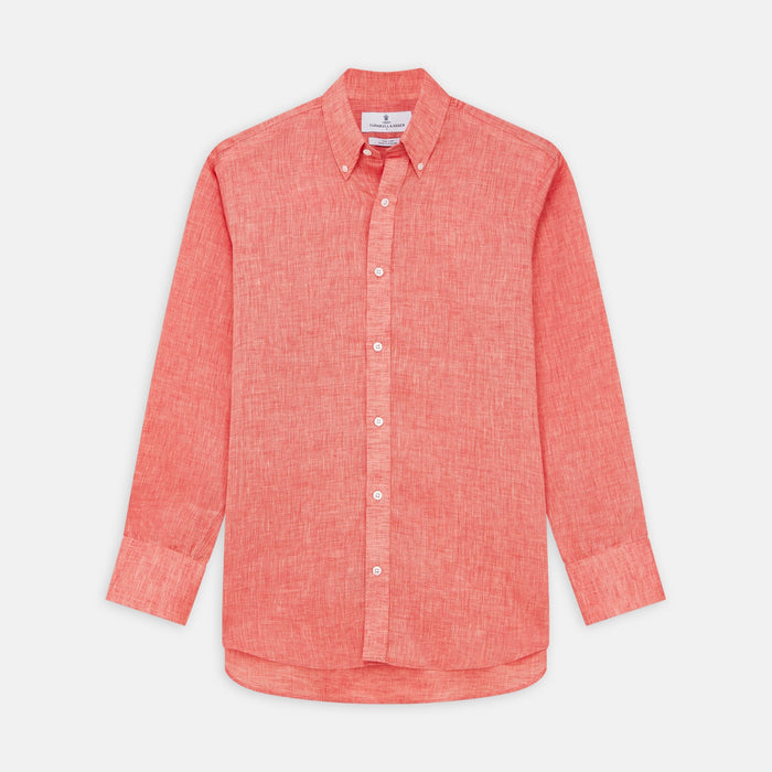 Pink Plain Linen Fabric Image 1
