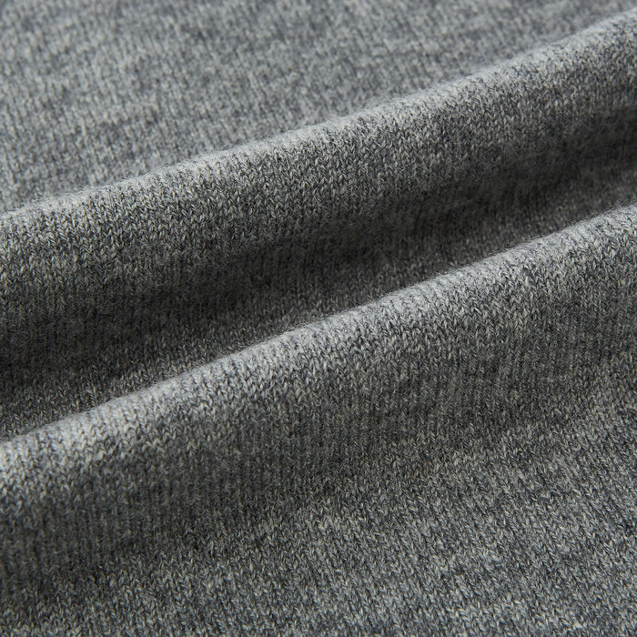 Plain Grey Cashmere Knitted Scarf Image 2