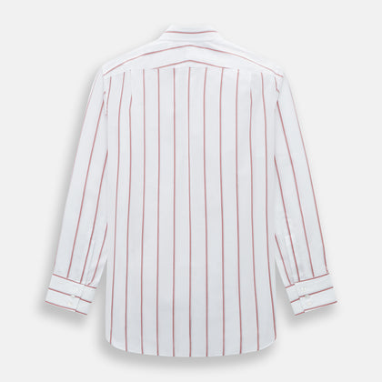 Dark Red Track Stripe Mayfair Shirt Image 2