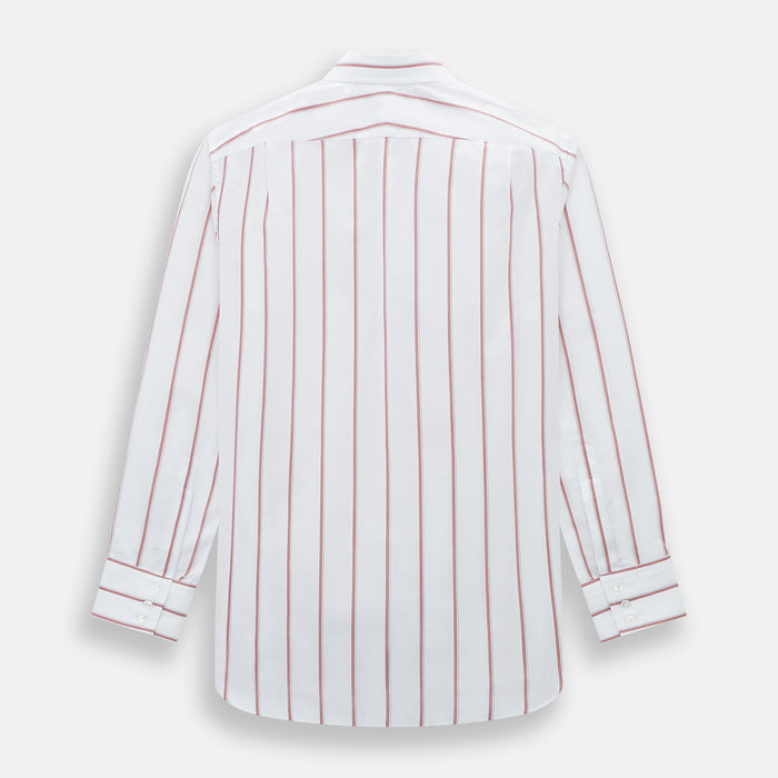 Dark Red Track Stripe Mayfair Shirt Image 2