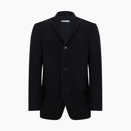 Navy Apsley Single-Breasted Caban Coat Image 5