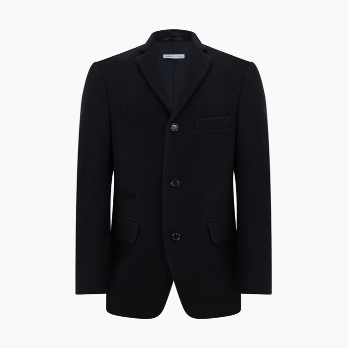 Navy Apsley Single-Breasted Caban Coat Image 5