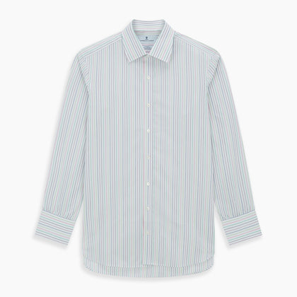 Multicoloured Double Pinstripe Mayfair Shirt Image 13