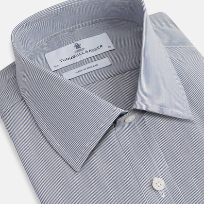 Blue Fine Stripe Mayfair Shirt Image 4