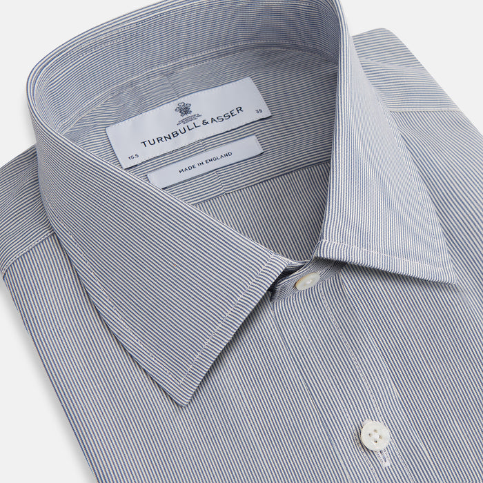 Blue Fine Stripe Mayfair Shirt Image 4