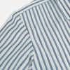 View 6 of product The Sapphire Blue Multi Track Stripe Westminster Shirt by Turnbull & Asser features a turnbull collar and vertical stripes, elegantly displayed flat against a white background—an ideal example of British craftsmanship.