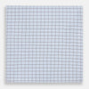View 1 of product The Hand Rolled Blue Multi Graph Check Handkerchief by Turnbull & Asser features a white base with a blue grid and bold lines, resembling elegant graph paper, set against a clean white background.