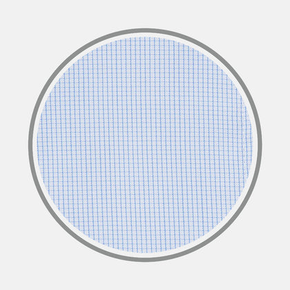 Light Blue Fine Check Cotton Fabric