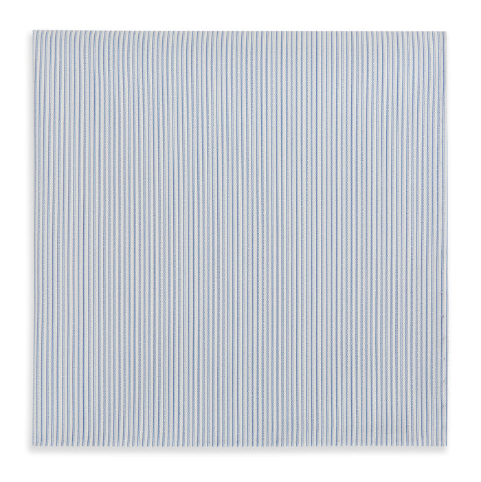 Sky Blue Hairline Stripe Hand-Rolled Handkerchief Image 3