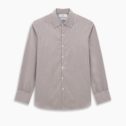 Burgundy Micro Check Westminster Shirt Image 8