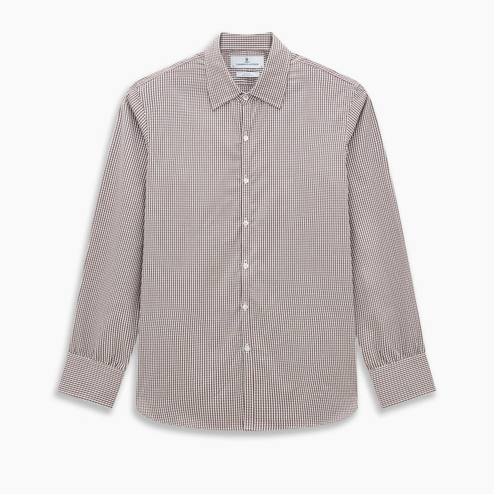 Burgundy Micro Check Westminster Shirt Image 8