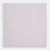 View 3 of product The Turnbull & Asser Hand Rolled Red and Navy Pinstripe Handkerchief features evenly spaced vertical stripes on white cotton, offering a clean, classic look as an elegant gentleman's accessory or stylish pocket square.