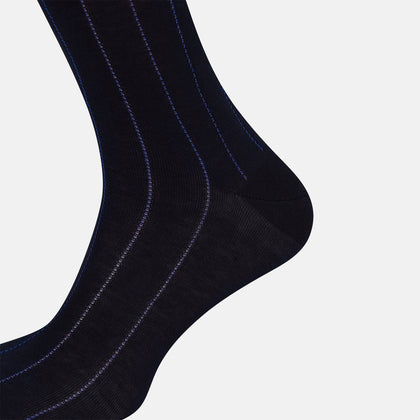 Azzurro/violet Dash Striped Long Socks Image 3
