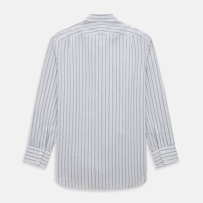 Navy Multi Stripe Mayfair Shirt Image 2