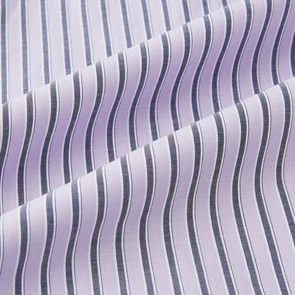 Lilac Ticking Stripe Mayfair Shirt Image 5