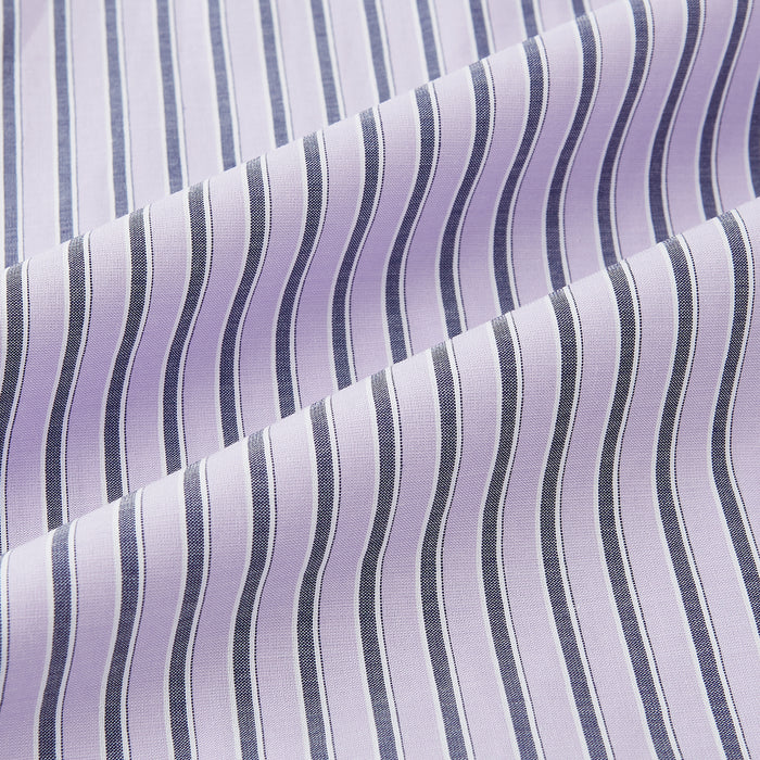 Lilac Ticking Stripe Mayfair Shirt Image 5