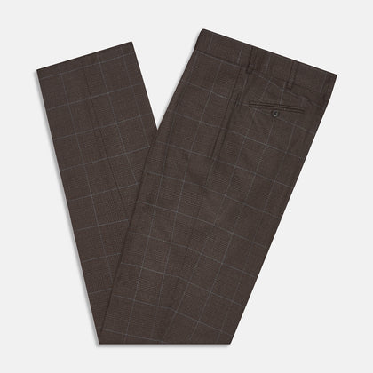 Brown Check Arthur Trousers Image 1
