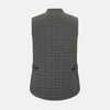 View 3 of product The Turnbull & Asser Shadow Grey Double-Breasted Quilted Gilet features a sleeveless design, asymmetrical collar, side zip pockets, slanted chest pocket, grid pattern, and modern black buttons—perfect for layered dressing.