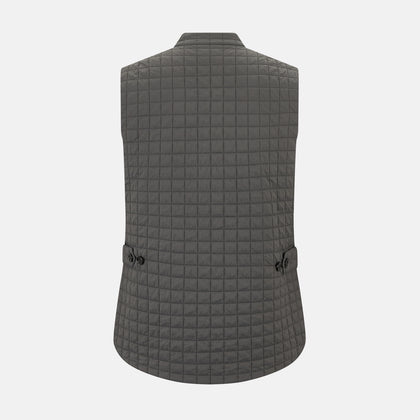 Shadow Grey Double-Breasted Quilted Gilet Image 2
