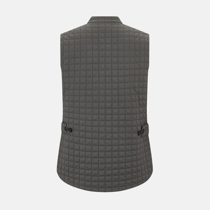 Shadow Grey Double-Breasted Quilted Gilet Image 2