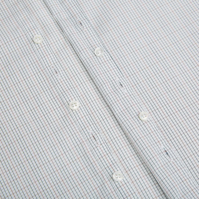 Forest Melange and Red Micro Check Windsor Shirt Image 6