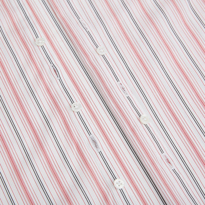 Red Multi Pencil Stripe Windsor Shirt Image 6