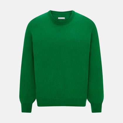 Grass Green Cashmere Round Neck Jumper Image 9