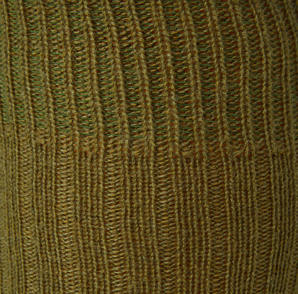 CASHMERE/COTTON BLEND  KHAKI GREEN 3/4 SOCKS Image 1
