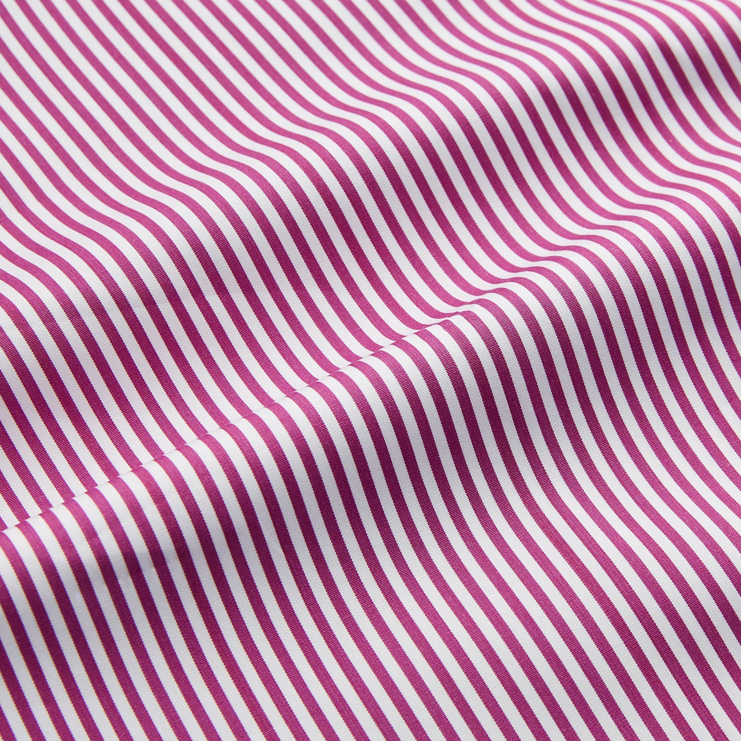 View 6 of product The Turnbull & Asser Purple & White Stripe Weekend Fit Shirt features a Derby collar, chest pocket, and 1-button cuffs—ideal for casual weekends.