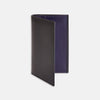 View 1 of product The Deep Blue Foldable Card Case by Turnbull & Asser stands upright and partially open, displaying its rich blue interior against a plain white background.