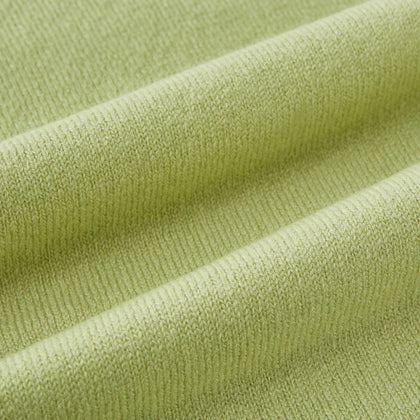 Plain Canary Yellow Cashmere Knitted Scarf Image 2