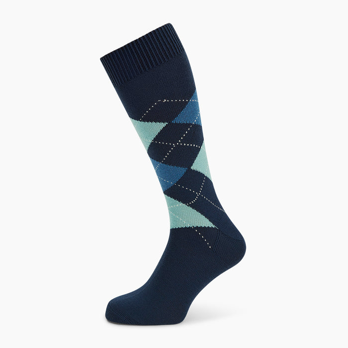 Azzurro Wool Check Mid-Length Socks Image 4