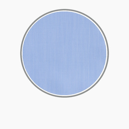 Light Blue Fine Stripe Cotton Fabric Image 2