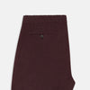 View 5 of product Turnbull & Asser Burgundy Corduroy Miles Trousers: high-waisted, straight-leg pants with an elasticated drawstring waist, shown on a white background.