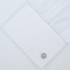 View 2 of product A White Self-On-Self Herringbone Sea Island Quality Cotton Shirt with Regent collar and double cuffs by Turnbull & Asser, displayed against a light gray background.