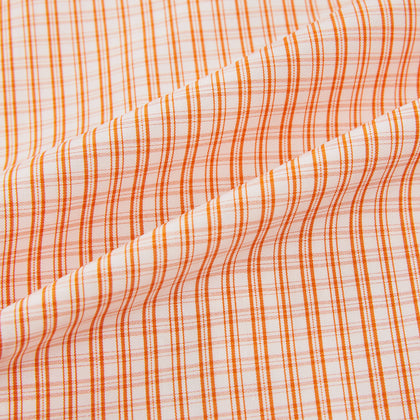 Orange Micro Check Mayfair Shirt Image 5