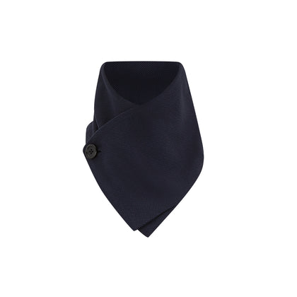 Navy Silk and Cotton Neck Warmer Image 4