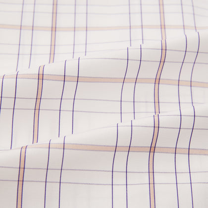 Purple and Rose Multi Check Mayfair Shirt Image 5