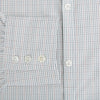 View 4 of product Turnbull & Asser's Forest Melange and Red Micro Check Windsor Shirt features a subtle check pattern, pointed collar, and white buttons—showcasing refined British craftsmanship.
