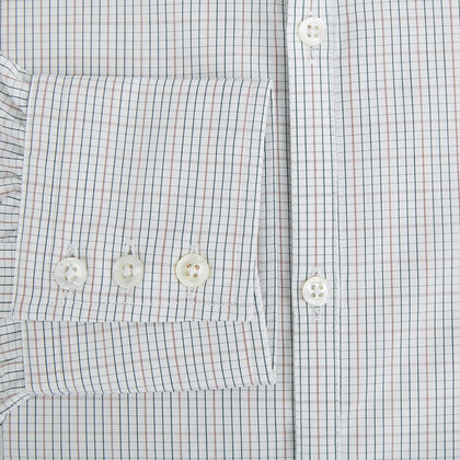 Forest Melange and Red Micro Check Windsor Shirt Image 3