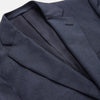 View 2 of product The Turnbull & Asser Navy Wool Blend Barrington Blazer features a notched lapel, single-button closure, three front pockets, and sleeve button accents, shown against a plain white background.