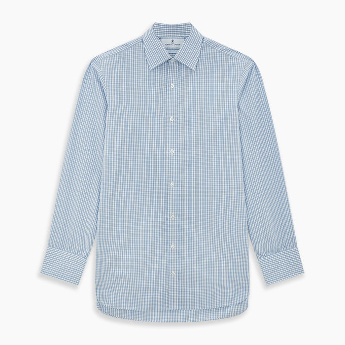 Navy and Blue Shadow Stripe Mayfair Shirt Image 6