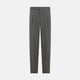 The Grey Multi Pinstripe Morning Dress Trousers by Turnbull & Asser feature a tailored fit, vertical black pinstripes, and a flat front design—ideal for formal wear. Shown against a plain white background.
