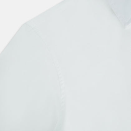 WHITE ROYAL OXFORD COTTON WINDSOR SHIRT WITH TURNBULL OPEN COLLAR AND 3-BUTTON CUFFS Image 5