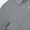 View 6 of product The Grey Linen Westminster Shirt by Turnbull & Asser is a long-sleeve, light gray button-up with a formal collar and white buttons, highlighting British craftsmanship and laid flat on a white background.